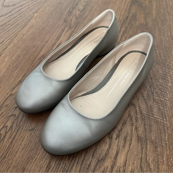 ECCO Anine Ballerina Shoe Danish Design metallic ballet flat US 5 EU 36 - Picture 2 of 8